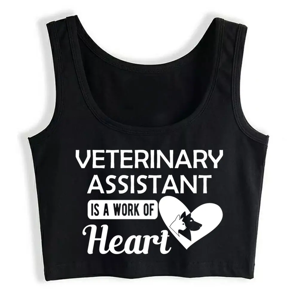 Crop Top Veterinary Assistant Work Of Hearth Design White Print Womens Tops blusas mujer de moda 2021 verano Gym Tank Top Women
Crop Top Veterinary Assistant Work Of Hearth Design White Print Womens Tops blusas mujer de moda 2021 verano Gym Tank Top Women