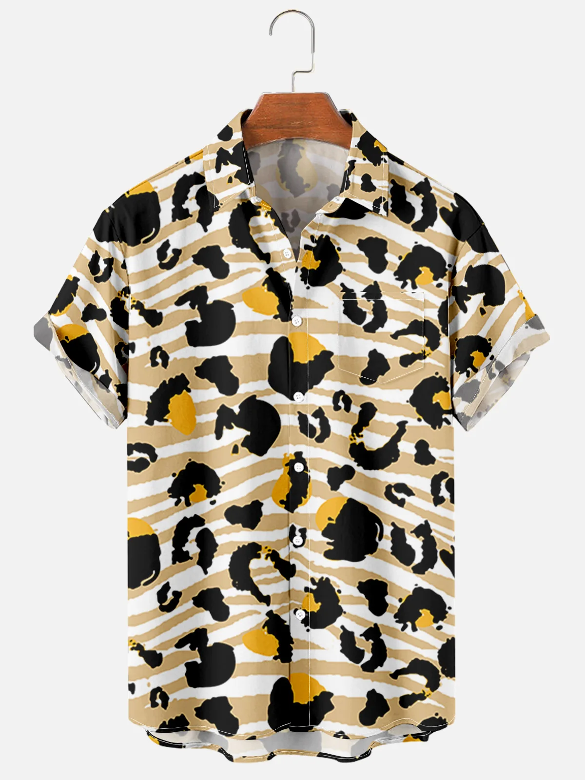 2021 New Men's Casual Trend Harajuku Spring/Summer Plaid Shirt Short Sleeve Chest Pocket Design Fashion Print Button 026
2021 New Men's Casual Trend Harajuku Spring/Summer Plaid Shirt Short Sleeve Chest Pocket Design Fashion Print Button 026
