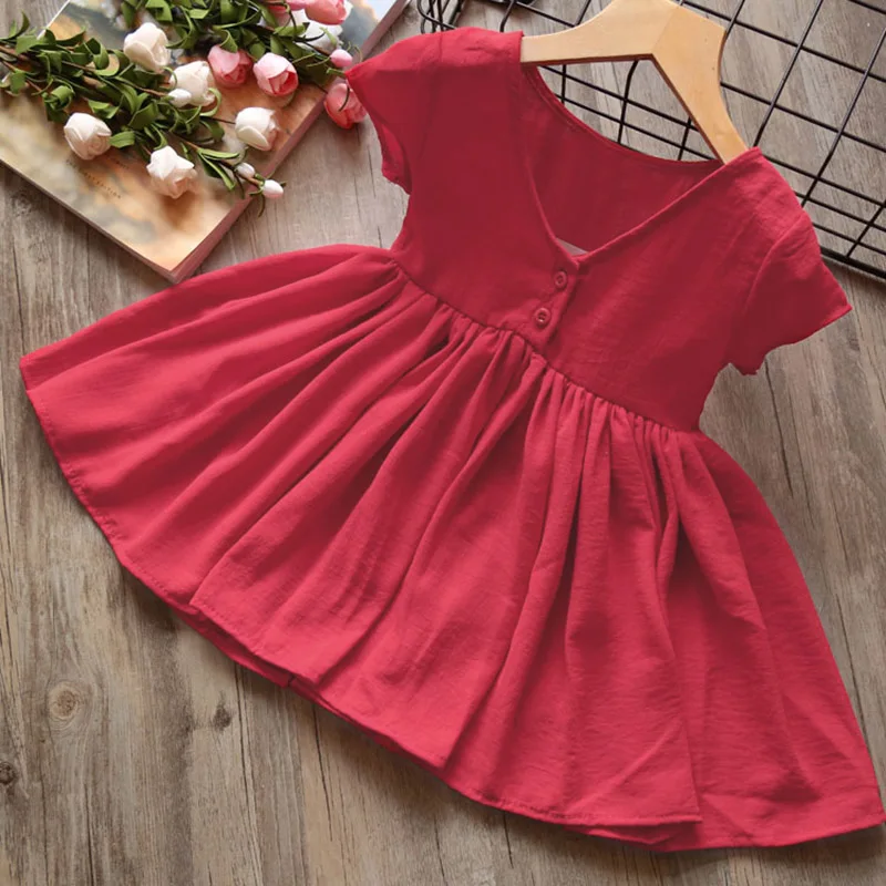 Children Girl Dress 1-5 Years Clothes Baby Toddler Summer Short Sleeve Green Red Dress For Girls Summer V-Neck Princess Dress
Children Girl Dress 1-5 Years Clothes Baby Toddler Summer Short Sleeve Green Red Dress For Girls Summer V-Neck Princess Dress