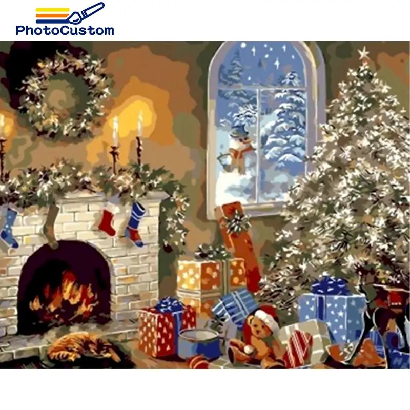 PhotoCustom DIY Painting Drawing By Numbers Christmas landscape Kits For Adult Painting Zero basis 40x50cm Home Decor Gift
PhotoCustom DIY Painting Drawing By Numbers Christmas landscape Kits For Adult Painting Zero basis 40x50cm Home Decor Gift