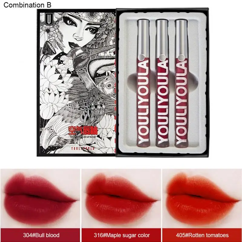 Women Velvet Matte Lip Gloss Set Non-Drying Easy To Color Lip Glaze Long-Lasting Makeup Moisturizing Lipstick Cosmetics
Women Velvet Matte Lip Gloss Set Non-Drying Easy To Color Lip Glaze Long-Lasting Makeup Moisturizing Lipstick Cosmetics