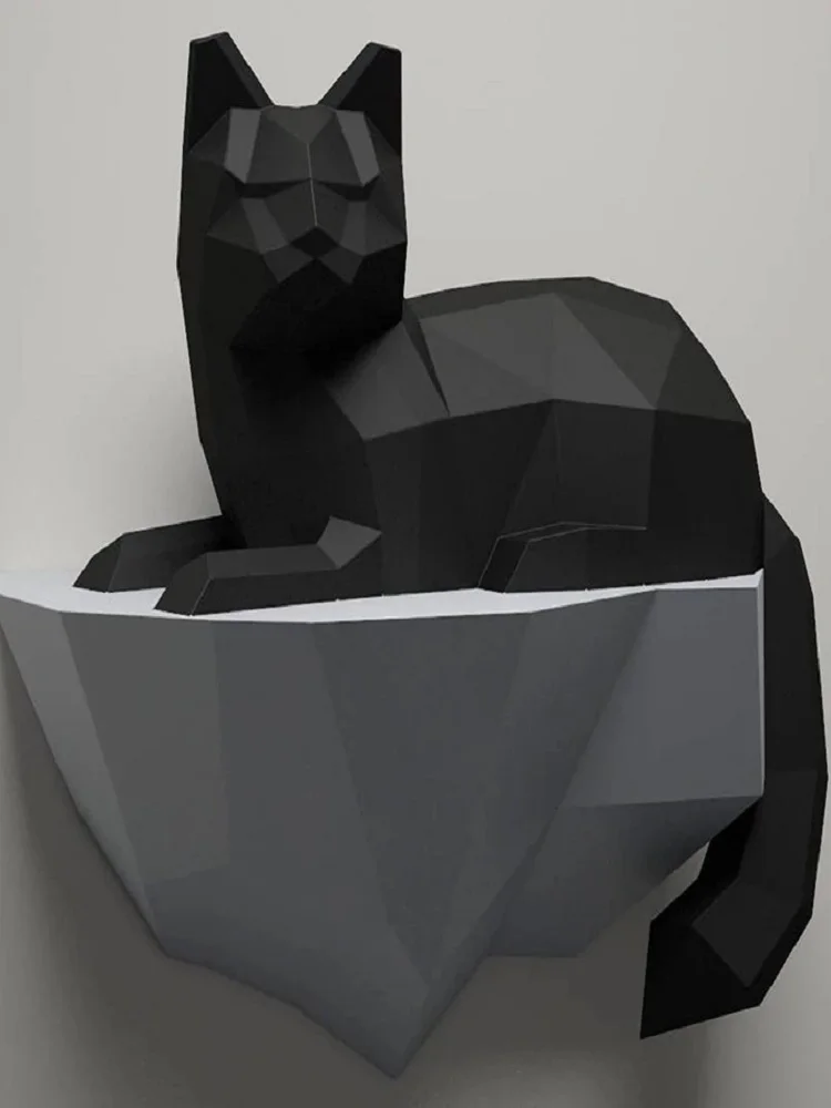 3D Cat Paper Model Decoration Crafts Modern Style Diy Craft for Living Home Decor Bar Wall Art Handm Gift Nordic Room Decoration
3D Cat Paper Model Decoration Crafts Modern Style Diy Craft for Living Home Decor Bar Wall Art Handm Gift Nordic Room Decoration