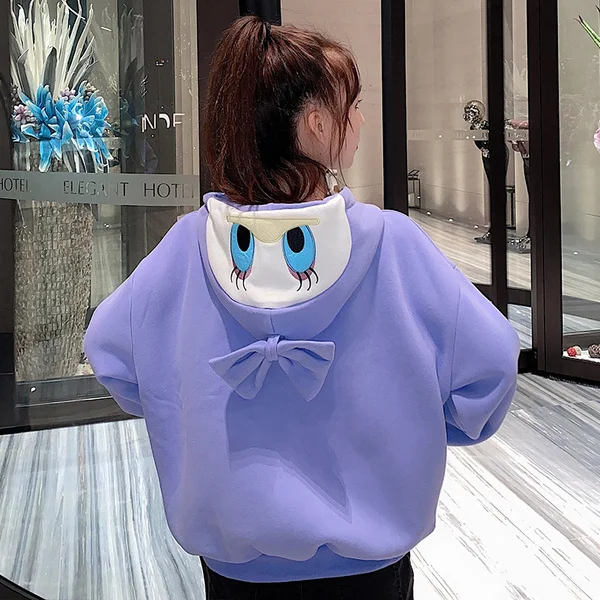 Winter Women'S Sweatshirt Original Cute Duck Hat Plus Fleece Hooded Top Fashion Korean Alphabet Harajuku Long Sleeve Fun Hoodie 
Winter Women'S Sweatshirt Original Cute Duck Hat Plus Fleece Hooded Top Fashion Korean Alphabet Harajuku Long Sleeve Fun Hoodie