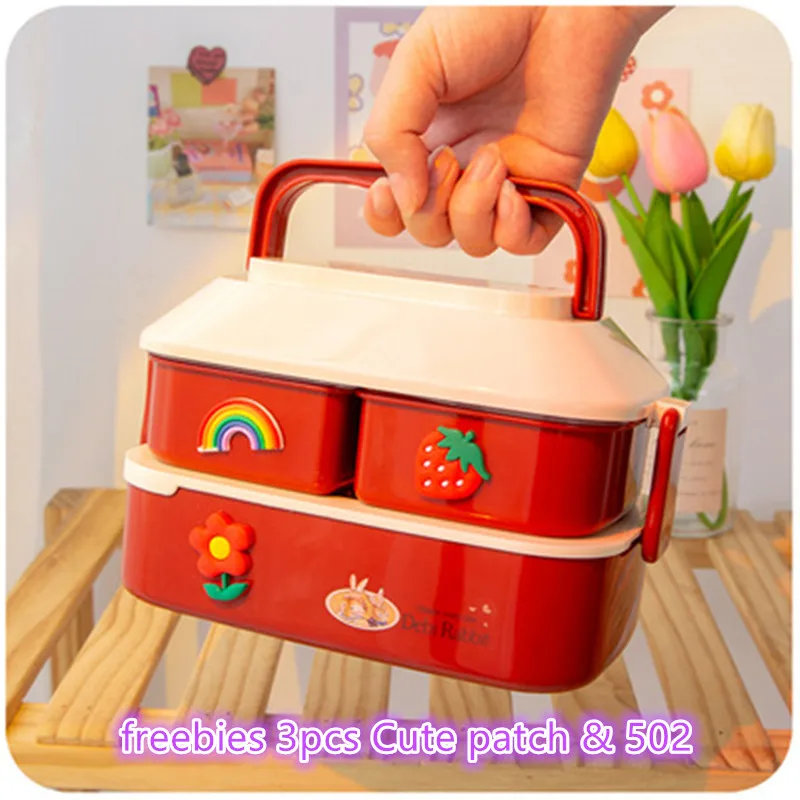 Portable Double Japanese-Style Lunch Box Cute Lunch Box for Kids Fruit Box Office Workers Can Microwave Oven Heating Picnic Box
Portable Double Japanese-Style Lunch Box Cute Lunch Box for Kids Fruit Box Office Workers Can Microwave Oven Heating Picnic Box