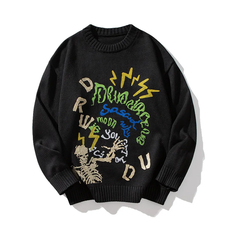 Sweater Male High Street Loose Knit Sweater Men's Hedging O Neck Long Sleeve Bottom Sweater Men Women Cute Letter Print Pullover
Sweater Male High Street Loose Knit Sweater Men's Hedging O Neck Long Sleeve Bottom Sweater Men Women Cute Letter Print Pullover