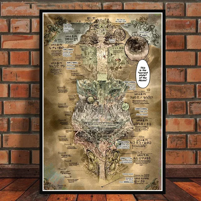 Made In Abyss Map Anime Movie Poster Wall Art Picture Posters and Prints Canvas Painting for Room Home Decor картины на стену
Made In Abyss Map Anime Movie Poster Wall Art Picture Posters and Prints Canvas Painting for Room Home Decor картины на стену