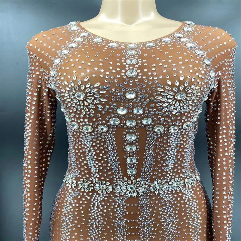 Q275 Bodysuit Full New Rhinestone Package Hip Skirt Elastic Stretched Costume Ballroom Nightclub Festival Modern Skinny Shinning
Q275 Bodysuit Full New Rhinestone Package Hip Skirt Elastic Stretched Costume Ballroom Nightclub Festival Modern Skinny Shinning