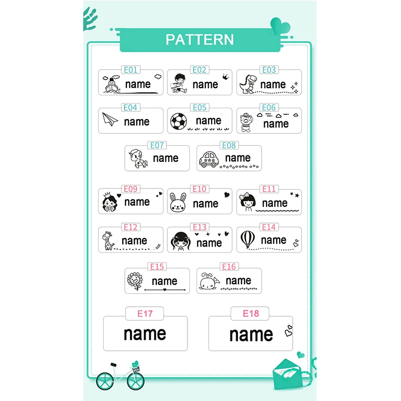 Baby Name Stamp DIY for Children Custom-Made Seal Student Clothes Chapter Not Easy To Fade Security Name Stamps Sticker Gift 
Baby Name Stamp DIY for Children Custom-Made Seal Student Clothes Chapter Not Easy To Fade Security Name Stamps Sticker Gift