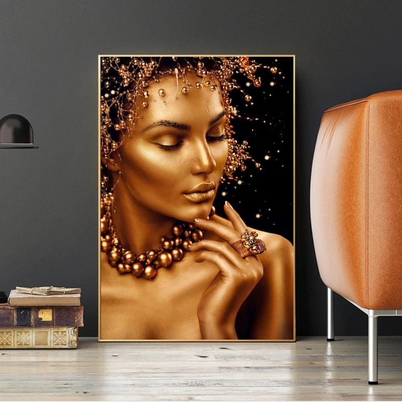 Sexy Golden Woman Oil Paintings on Canvas Nude Portrait Posters and Print Scandinavian Wall Art Pictures Cuadros for Living Room
Sexy Golden Woman Oil Paintings on Canvas Nude Portrait Posters and Print Scandinavian Wall Art Pictures Cuadros for Living Room