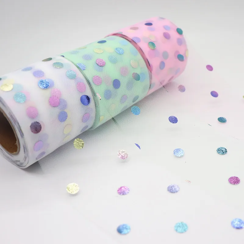 25Yards/roll 6CM Width Color Dots Tulle Roll Organza Baby Shower Party Supplies DIY Hair Bows Handmade Materials
25Yards/roll 6CM Width Color Dots Tulle Roll Organza Baby Shower Party Supplies DIY Hair Bows Handmade Materials