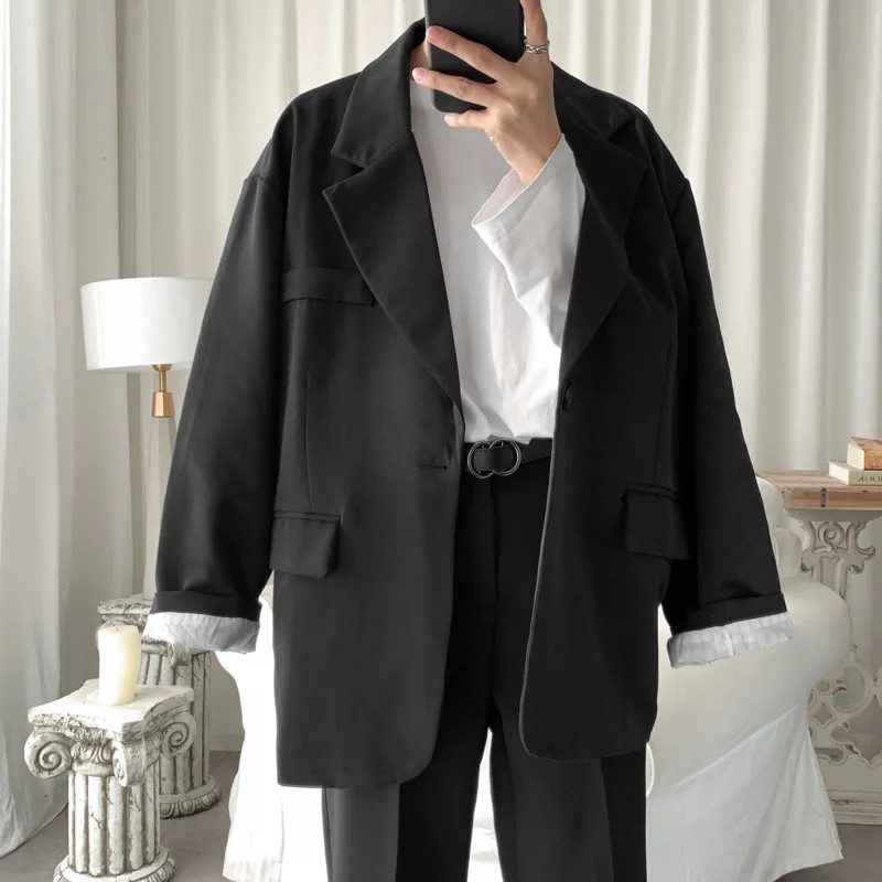 2020 Spring And Autumn New Youth Popular Korean Solid Color Small Suit Fashion Casual Loose Top Jacket Black / Gray M-XL
2020 Spring And Autumn New Youth Popular Korean Solid Color Small Suit Fashion Casual Loose Top Jacket Black / Gray M-XL