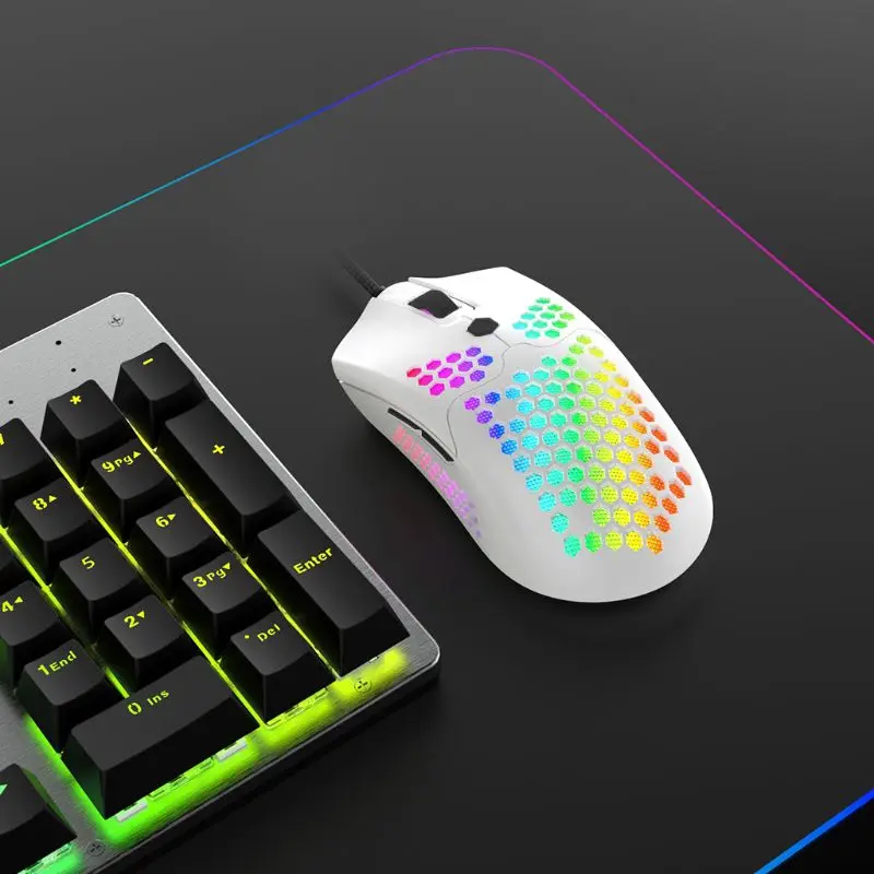 M5 Hollow-out Honeycomb Shell Gaming Mouse Colorful RGB Backlit Light Wired Mice 
M5 Hollow-out Honeycomb Shell Gaming Mouse Colorful RGB Backlit Light Wired Mice