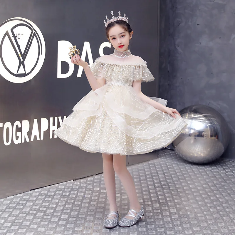 Short Girls Puffy Dresses Glitter Lace Tiered Tulle Flower Girl Dresses For Wedding Kids Christmas Party Gowns
Short Girls Puffy Dresses Glitter Lace Tiered Tulle Flower Girl Dresses For Wedding Kids Christmas Party Gowns