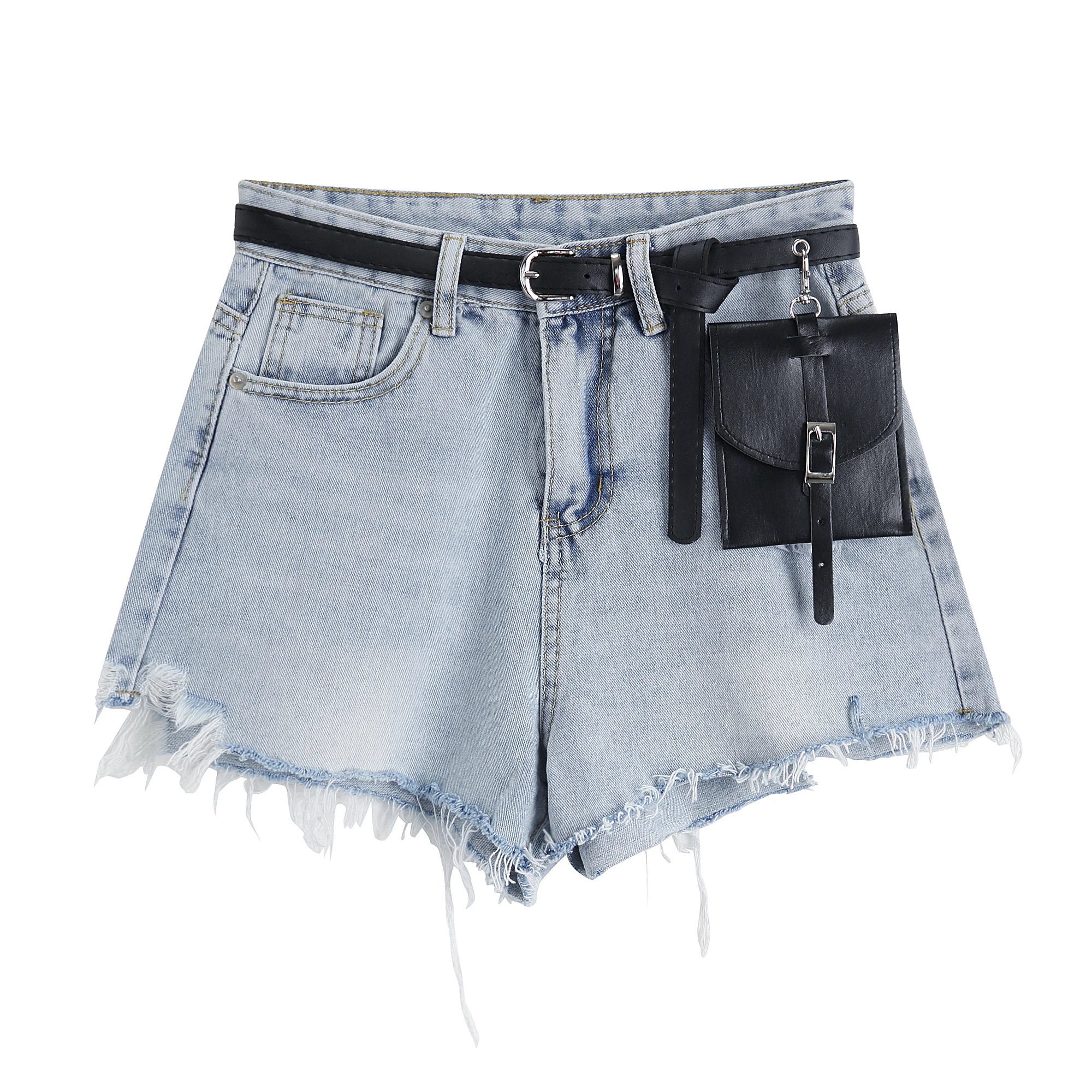 Fashion Women 2021 Summer Denim Shorts For Women Belt Female Distressed Loose High Waist Short Jeans Casual Streetwear WH118
Fashion Women 2021 Summer Denim Shorts For Women Belt Female Distressed Loose High Waist Short Jeans Casual Streetwear WH118