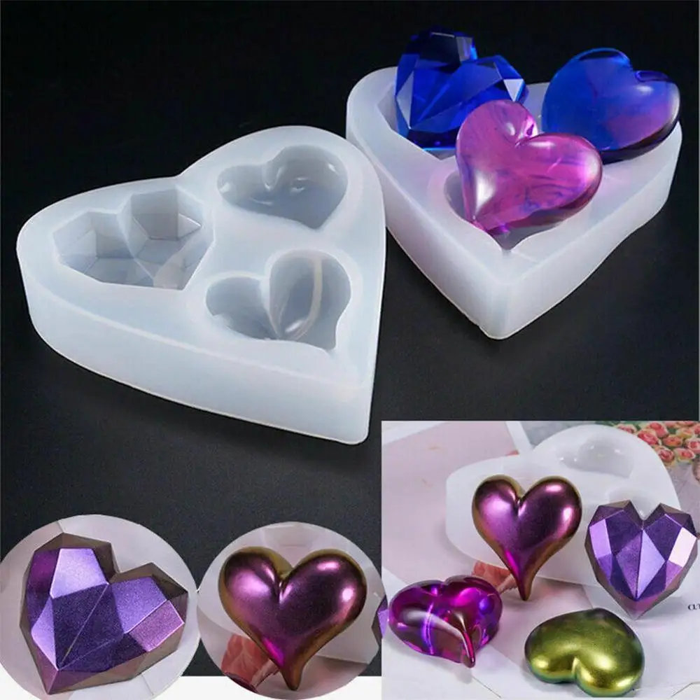 3 Cavity Diamond Love Silicone Cake Mould Silicone Baking Cake Shape Modelling Decor 3D Fondant Heart Mold Chocolate Mould S0R9
3 Cavity Diamond Love Silicone Cake Mould Silicone Baking Cake Shape Modelling Decor 3D Fondant Heart Mold Chocolate Mould S0R9