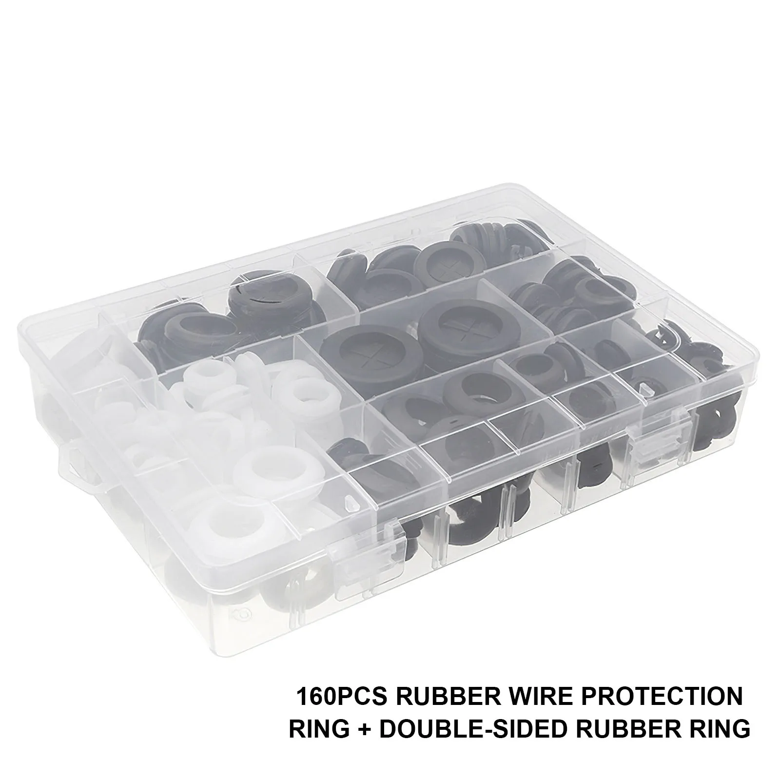 160pcs Rubber Grommets Wire Cover Retaining Ring Set Blanking Hole Wiring Cable Gasket Kits Hardware Tools With Plastic Box
160pcs Rubber Grommets Wire Cover Retaining Ring Set Blanking Hole Wiring Cable Gasket Kits Hardware Tools With Plastic Box