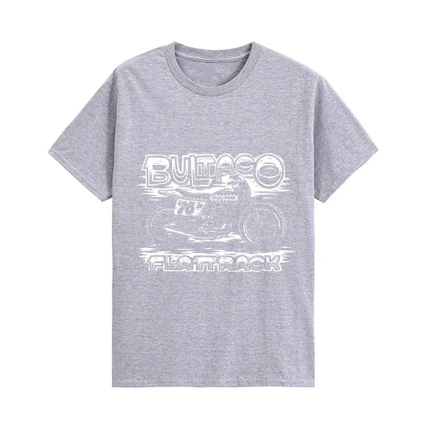 Bultaco Flattrack Motorcycle Graphic Casual T Shirt Short Sleeve Cotton Shirts O-Neck Tee T-Shirts Loose Comfortable Clothes
Bultaco Flattrack Motorcycle Graphic Casual T Shirt Short Sleeve Cotton Shirts O-Neck Tee T-Shirts Loose Comfortable Clothes