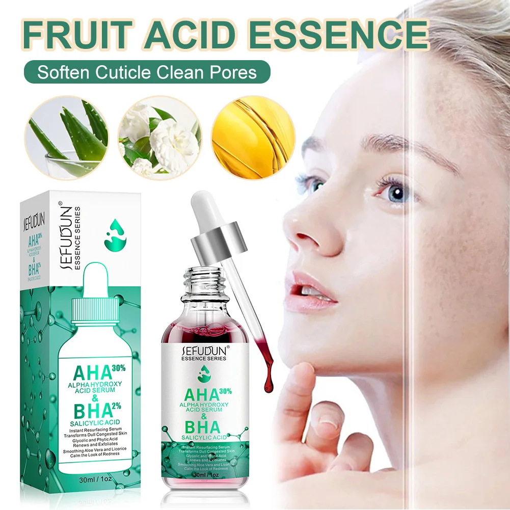 30ml Fruit Acid Essence Soften Cuticle Clean Pores Remove Blackheads Even Skin Tone Skin Care Face Acid Serum
30ml Fruit Acid Essence Soften Cuticle Clean Pores Remove Blackheads Even Skin Tone Skin Care Face Acid Serum