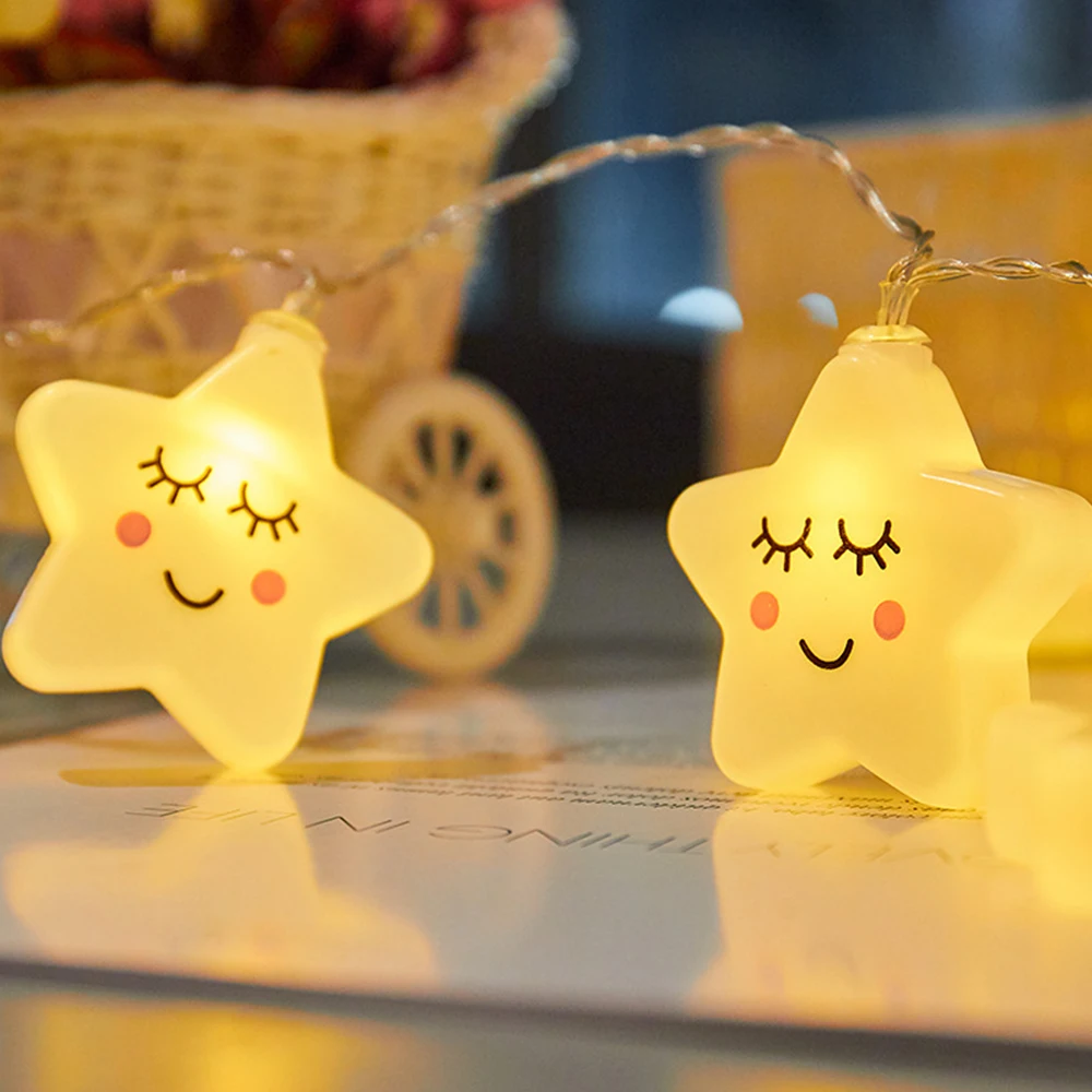DC3V Lantern Cute Smiley Star Led String Light Girl Heart Room Baby Baby Room Bedroom Holiday Decoration Lights
DC3V Lantern Cute Smiley Star Led String Light Girl Heart Room Baby Baby Room Bedroom Holiday Decoration Lights