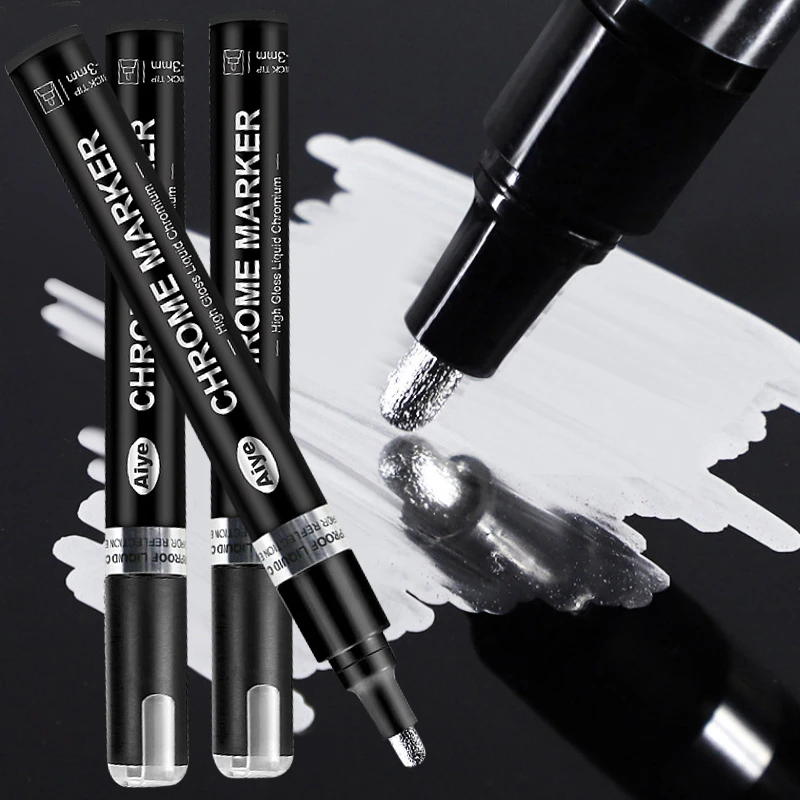 Silver Mirror Marker DIY Highlight Paint Mirror Marker Chrome Metallic Water UV Resistant Student Suppliy Crafts Pen Accessory
Silver Mirror Marker DIY Highlight Paint Mirror Marker Chrome Metallic Water UV Resistant Student Suppliy Crafts Pen Accessory