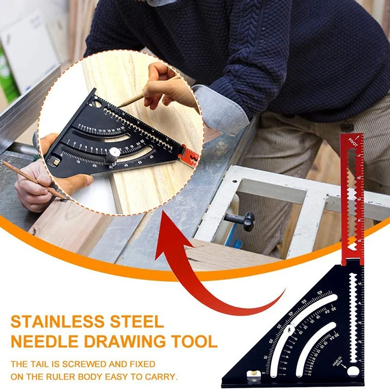 Folding Triple-cornered Ruler Carpenter Speed Layout Tool Multi-Angle Measurement Multifunctional Woodworking Tools
Folding Triple-cornered Ruler Carpenter Speed Layout Tool Multi-Angle Measurement Multifunctional Woodworking Tools