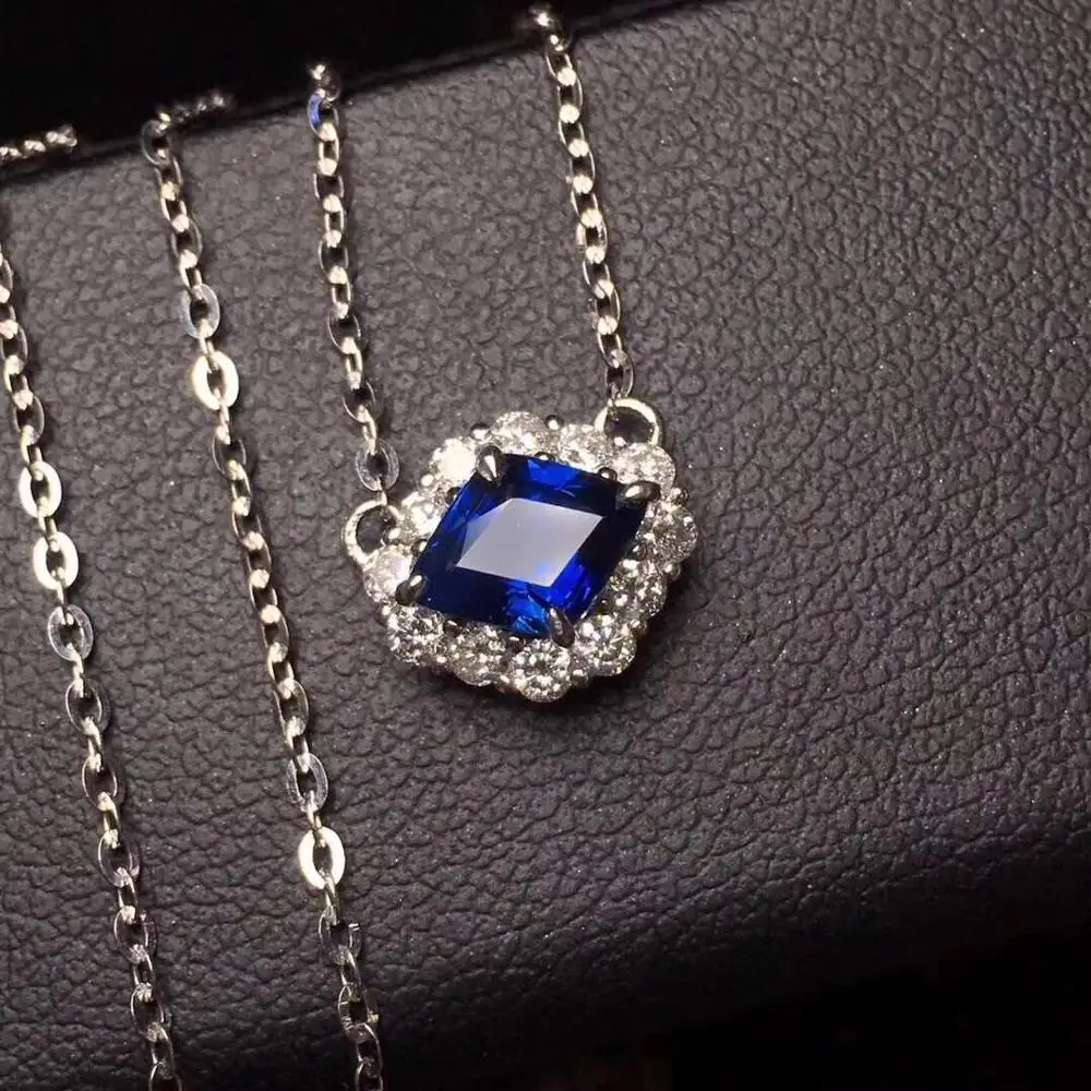 H706 Изящные Ювелирные изделия 18K Белое Золото AU750 натуральный Королевский синий