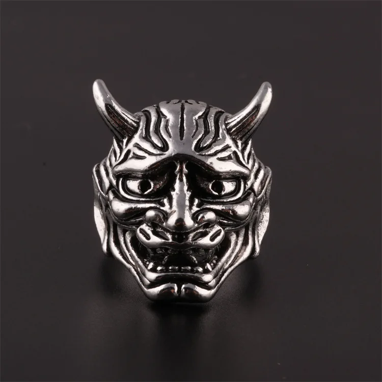 Vintage Punk Style Japanese Skull Rings Prajna Mask Opening Adjustable Ring for Men Women Party Jewelry
Vintage Punk Style Japanese Skull Rings Prajna Mask Opening Adjustable Ring for Men Women Party Jewelry