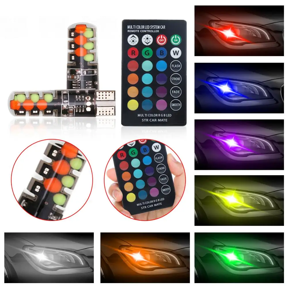 12V автомобиль RGB светодиодный T10 W5W светодиодный RGB 5050 SMD сигнальная лампа для чтения клина светильник автомобиля декоративная интерьерная ст...
12V автомобиль RGB светодиодный T10 W5W светодиодный RGB 5050 SMD сигнальная лампа для чтения клина светильник автомобиля декоративная интерьерная ст...