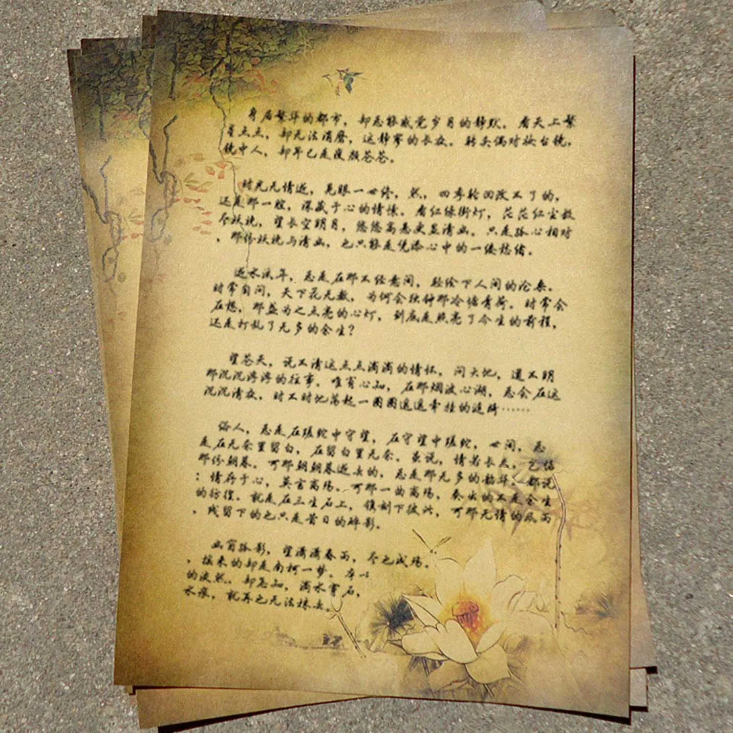 48 листов бумага для письма в китайском винтажном стиле|Бумага писем| |