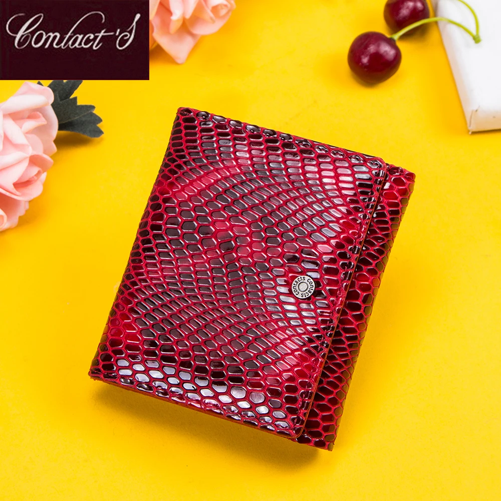 Женский кошелек Contact's из натуральной кожи, бумажник на застежке с кармашком для мелочи, кредитница с RFID, маленький женский кошелек для денег
Женский кошелек Contact's из натуральной кожи, бумажник на застежке с кармашком для мелочи, кредитница с RFID, маленький женский кошелек для денег