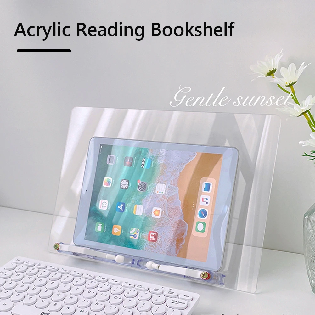 Multifunctional Transparent Acrylic Holder For iPad Reading Book Stand Holder Creative School Office Stationery
Multifunctional Transparent Acrylic Holder For iPad Reading Book Stand Holder Creative School Office Stationery