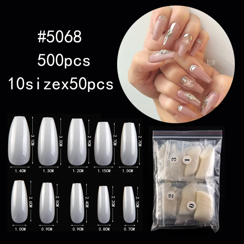 500Pcs Professional Fake Nail Tips New Full Cover Ballerina Nails Natural Clear Press on Nails Acrylic Art Manicure Wholesale
500Pcs Professional Fake Nail Tips New Full Cover Ballerina Nails Natural Clear Press on Nails Acrylic Art Manicure Wholesale