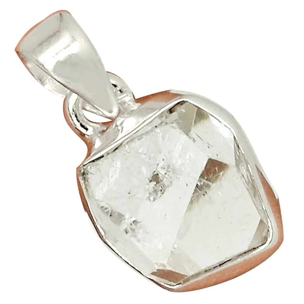 Genuine Herkimer Diamond Pendant 925 Sterling Silver, Women Hand Made Fine Jewelry Gift
Genuine Herkimer Diamond Pendant 925 Sterling Silver, Women Hand Made Fine Jewelry Gift
