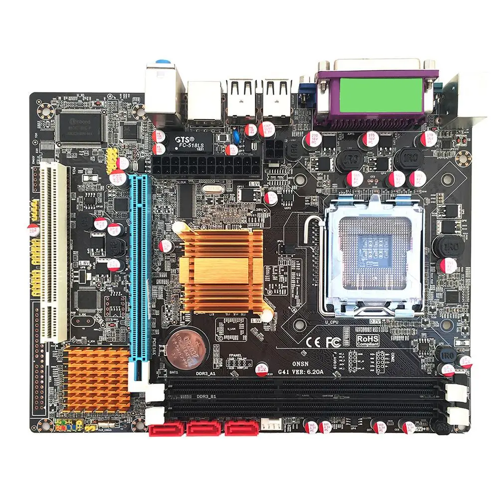 G41 For Intel G33 Chip Desktop Computer Motherboard With All Solid Capacitor Support 771 CPU And 775 CPU Dual DDR3 Motherboard
G41 For Intel G33 Chip Desktop Computer Motherboard With All Solid Capacitor Support 771 CPU And 775 CPU Dual DDR3 Motherboard