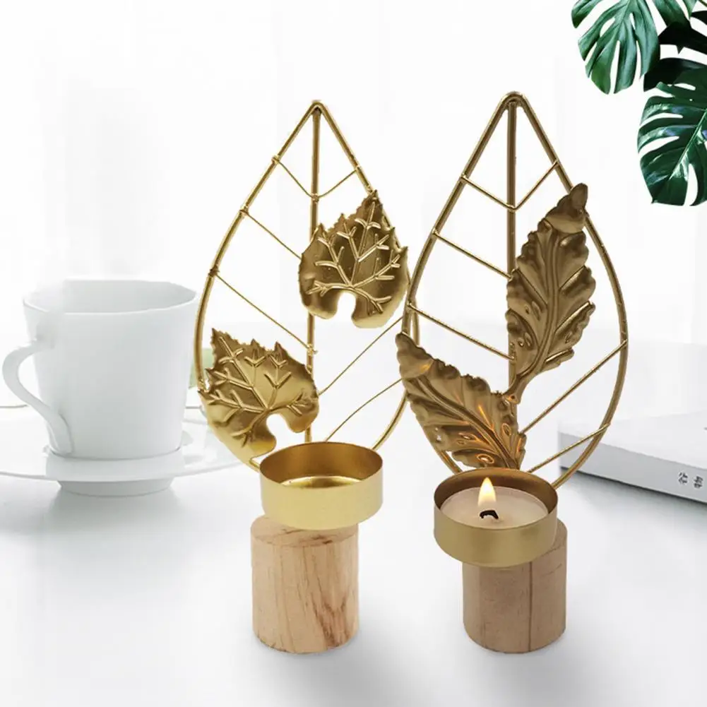 Candle Holder Leaf Shape Rust-proof Wrought Iron Decorative Candlestick Holder Supplies for Dorm
Candle Holder Leaf Shape Rust-proof Wrought Iron Decorative Candlestick Holder Supplies for Dorm