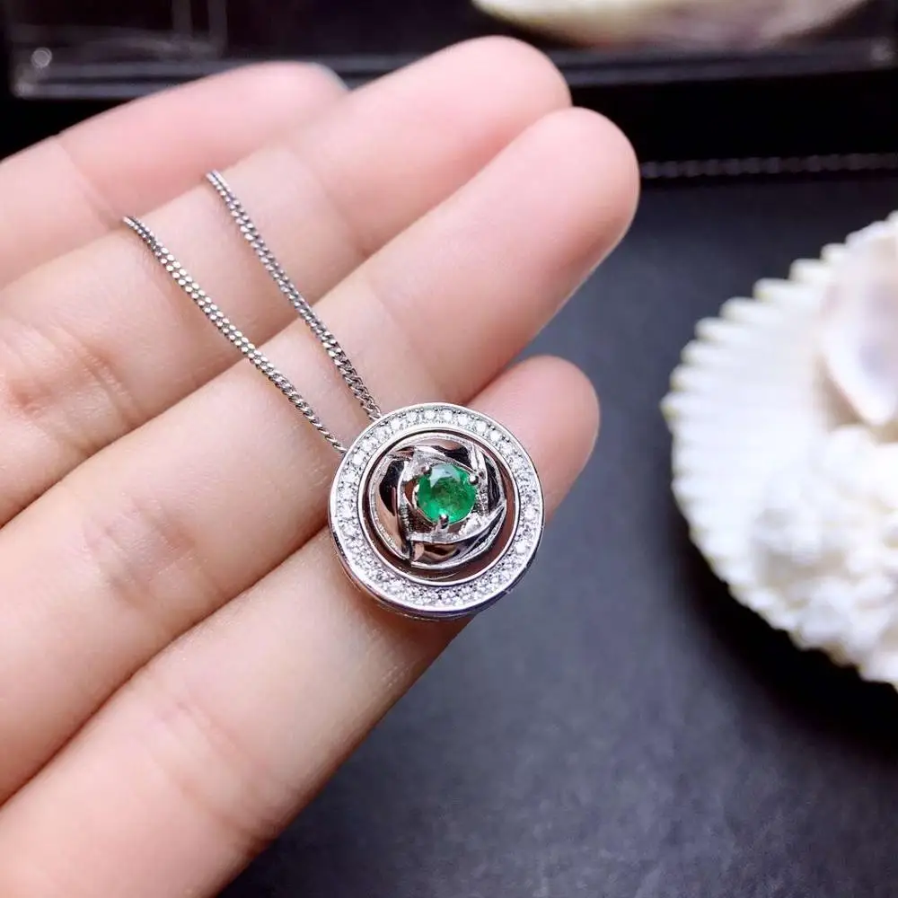new Twoforone style exquisite natural emerald gem pendant of necklace 925 sterling silver green round natural gem New Year gift
new Twoforone style exquisite natural emerald gem pendant of necklace 925 sterling silver green round natural gem New Year gift