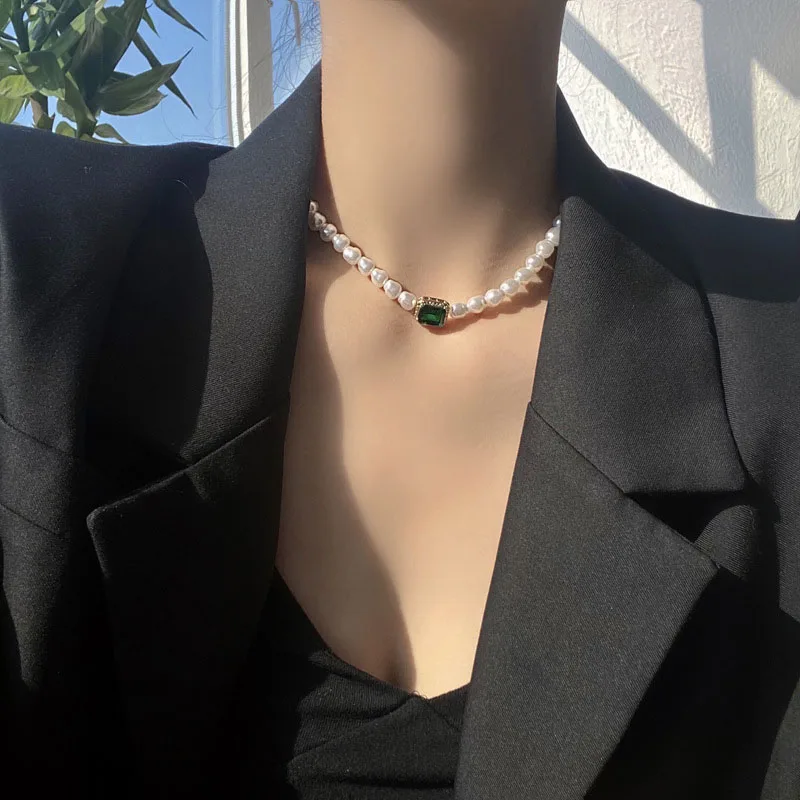 Trendy Green Rhinestone Chain Choker Necklace for Women Gold Color Alloy Metal Handmade Jewelry Accessories Collar
Trendy Green Rhinestone Chain Choker Necklace for Women Gold Color Alloy Metal Handmade Jewelry Accessories Collar