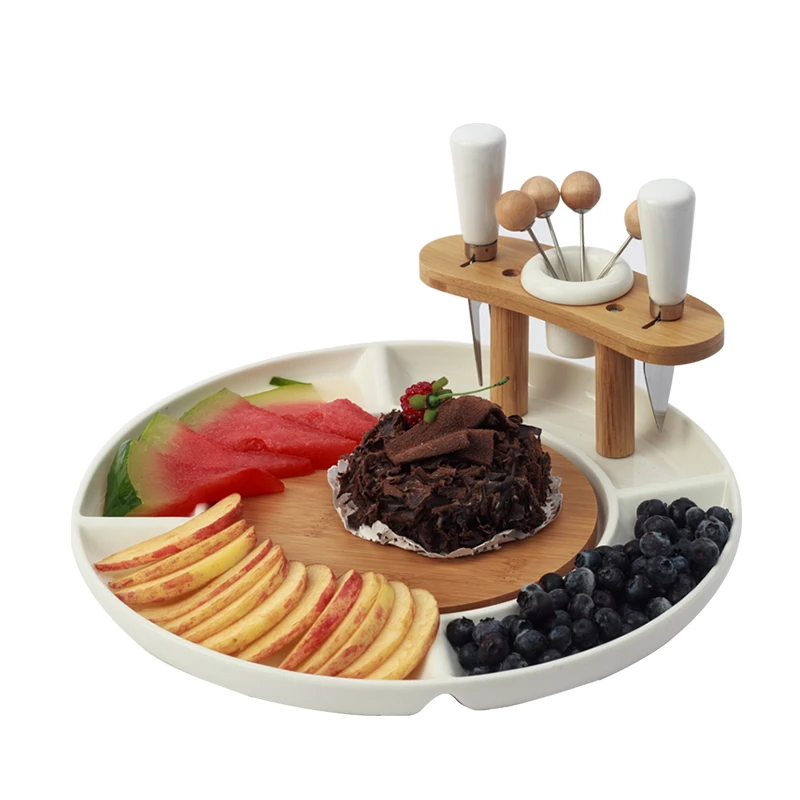 Multifunctional Home Living Room Dried Fruit Dessert Plate Western Food Plate Set Fruit Platter with Knife and Fork WF106
Multifunctional Home Living Room Dried Fruit Dessert Plate Western Food Plate Set Fruit Platter with Knife and Fork WF106