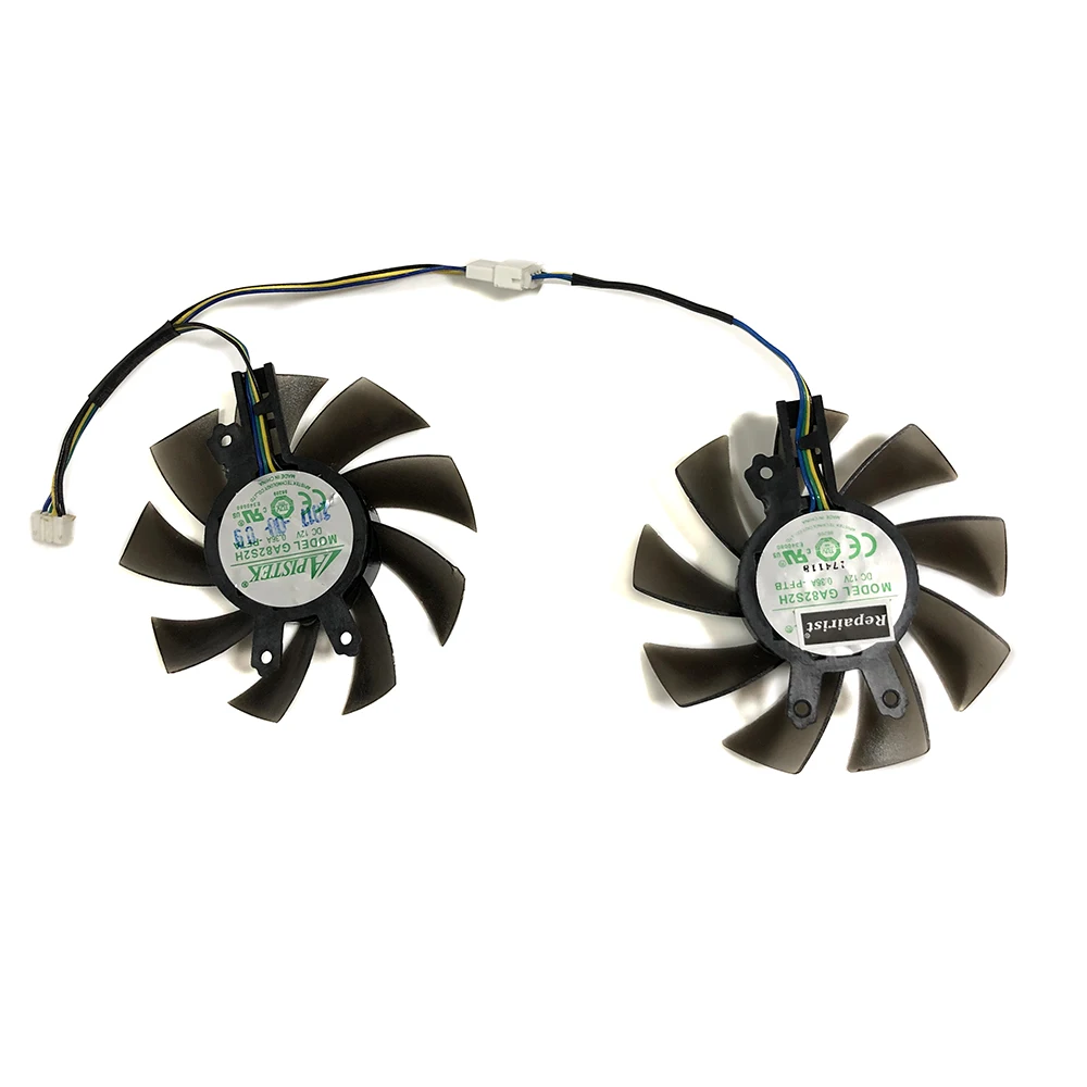 2Pcs/set P106 GPU Fan 75MM GA82S2H For Gainward GTX 1060 Chasing version KFA2 GTX 1060 GALAX GTX1060 Card Cooling As Replacement
2Pcs/set P106 GPU Fan 75MM GA82S2H For Gainward GTX 1060 Chasing version KFA2 GTX 1060 GALAX GTX1060 Card Cooling As Replacement