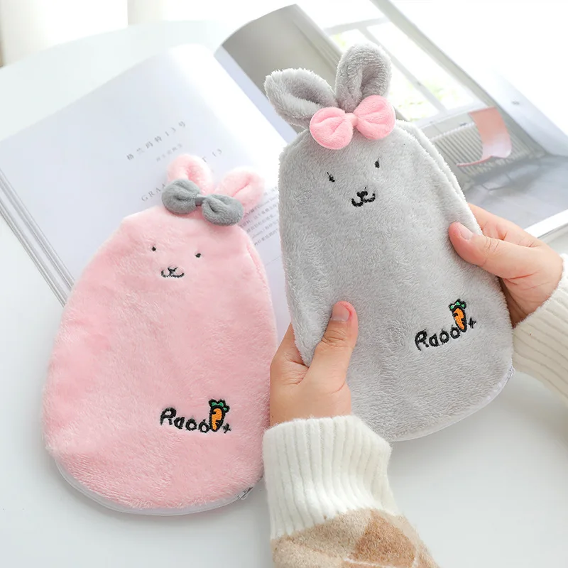 Cute Cartoon Rabbit Hot Water Bottle PVC Water-filling Hot water Bag with Soft Cozy Cover Hand Warmer Warm Belly Pain Relief
Cute Cartoon Rabbit Hot Water Bottle PVC Water-filling Hot water Bag with Soft Cozy Cover Hand Warmer Warm Belly Pain Relief
