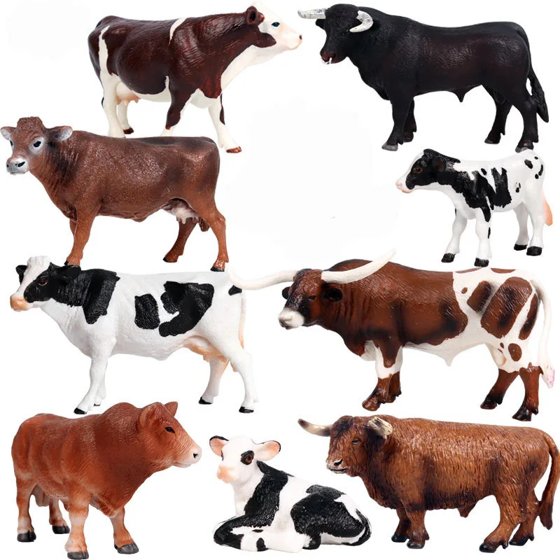 41 видов моделирование Bull/носорога статуэтки коллекционные игрушки однотонные