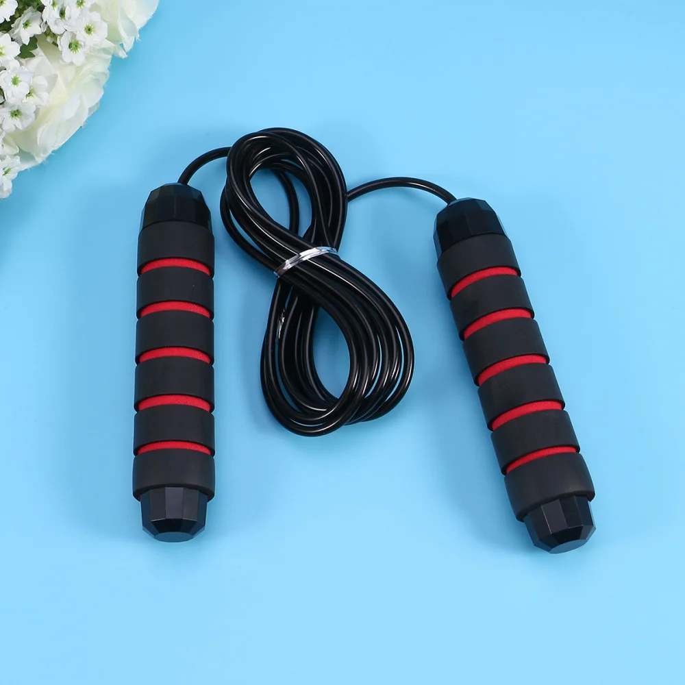 Wire Jump Rope Skipping Rope Fitness Boxing Workout Weight Wire Skipping Rope Sports Accessories for Gym Training(Black and