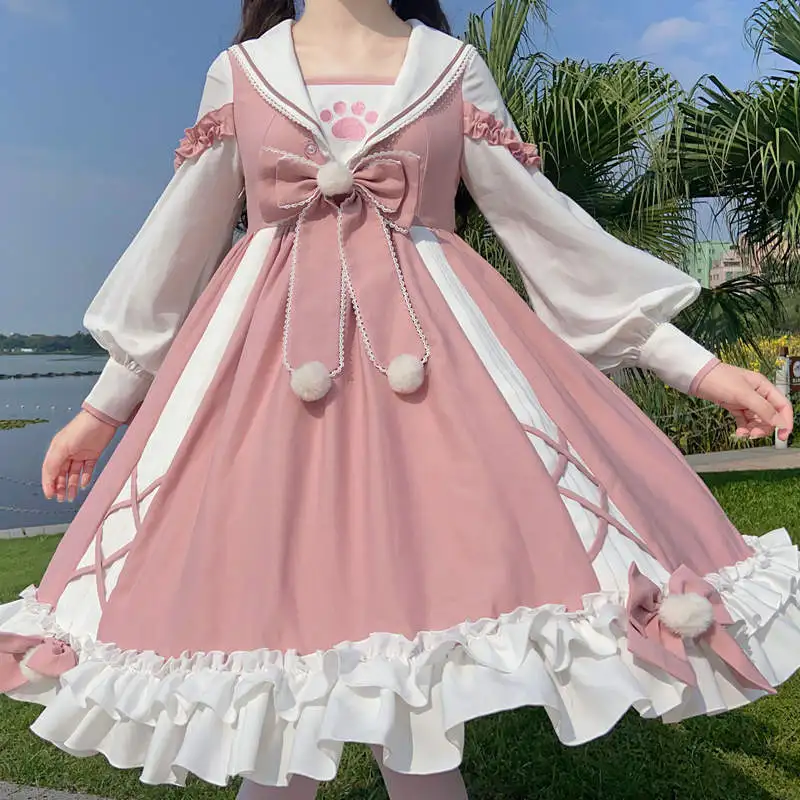 Kawaii Lolita Cute College Style Solid Color Meow Claw Printing Op Japanese Sweet Lolita Dress Kawaii Clothing
Kawaii Lolita Cute College Style Solid Color Meow Claw Printing Op Japanese Sweet Lolita Dress Kawaii Clothing