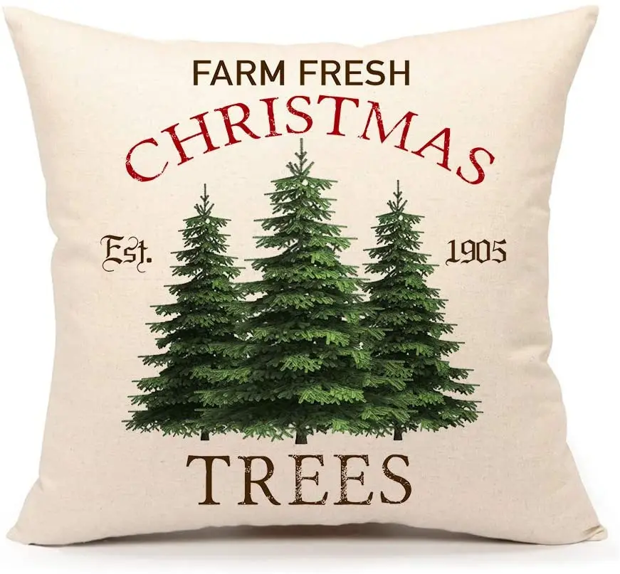Farm Fresh Christmas Tree Throw Pillow Cover Farmhouse Green Cushion Case for Sofa Couch 
Farm Fresh Christmas Tree Throw Pillow Cover Farmhouse Green Cushion Case for Sofa Couch