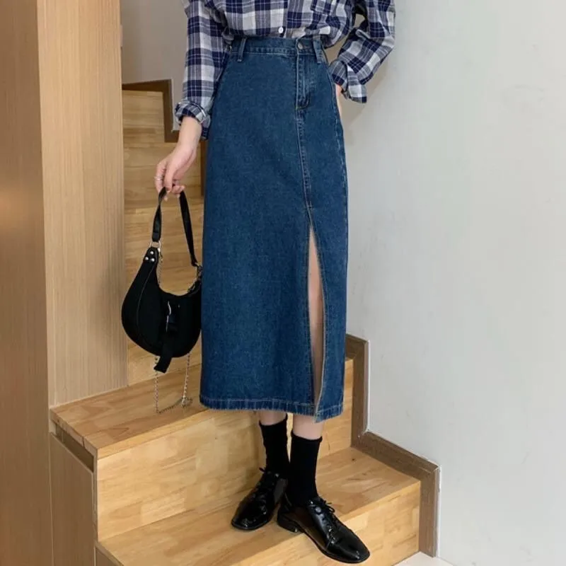 2021 New Spring And Autumn Women's Split Denim Half Skirt Fashion All-match Women's Half Skirt Girl Denim Skirt
2021 New Spring And Autumn Women's Split Denim Half Skirt Fashion All-match Women's Half Skirt Girl Denim Skirt
