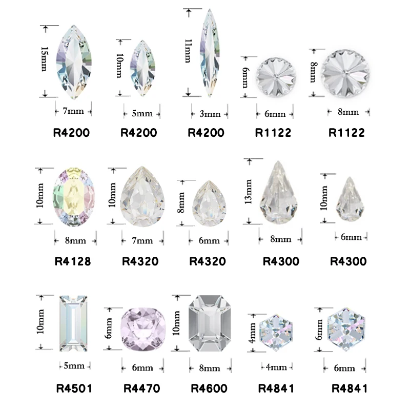 YanRuo 6A 10pcs Navette,Cube,Rivoli,Drop,Square Crystal Glass Jewelry Diamond DIY Beauty Rhinestones 3D Nail Art Decorations
YanRuo 6A 10pcs Navette,Cube,Rivoli,Drop,Square Crystal Glass Jewelry Diamond DIY Beauty Rhinestones 3D Nail Art Decorations