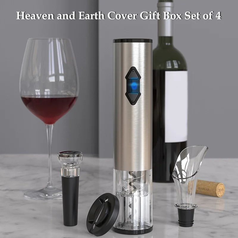 4 In 1 Electric Wine Opener Set Automatic Corkscrew Wine Bottle Opener Kit Battery Powered Wine Pourer For Birthday Party Gift
4 In 1 Electric Wine Opener Set Automatic Corkscrew Wine Bottle Opener Kit Battery Powered Wine Pourer For Birthday Party Gift