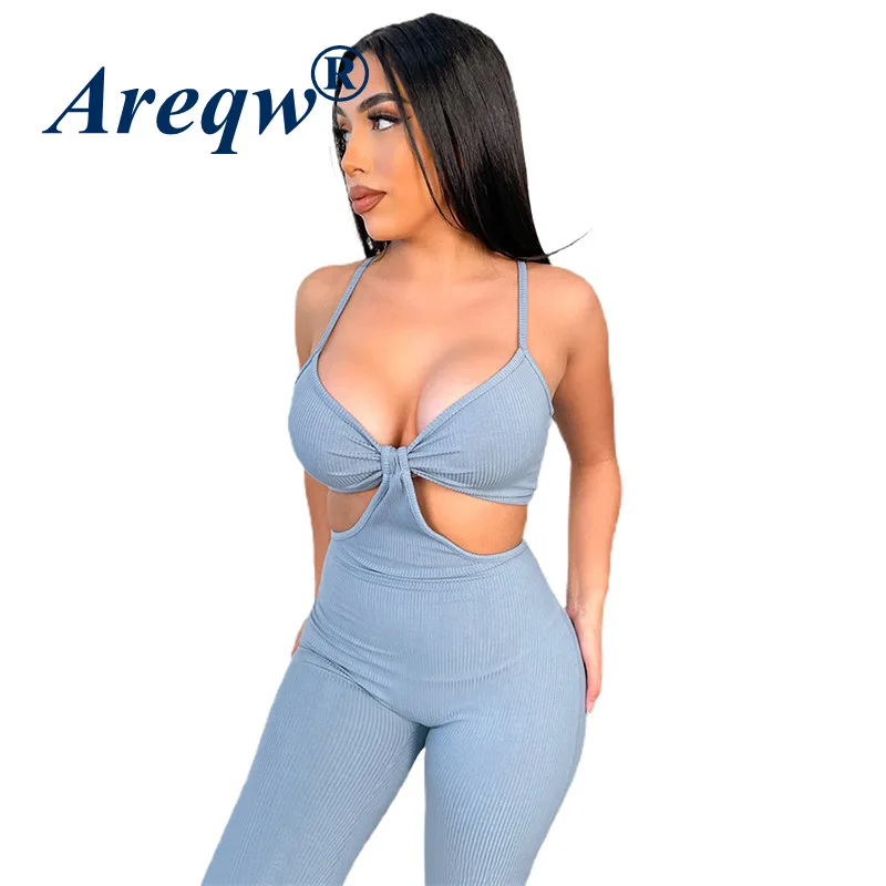 Women's New 2021 Summer Sexy Backless Sleeveless Hollow Sling Tight-fitting Casual Jumpsuit Women
Women's New 2021 Summer Sexy Backless Sleeveless Hollow Sling Tight-fitting Casual Jumpsuit Women