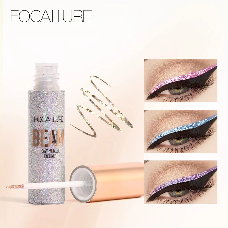 

FOCALLURE Liquid Glitter Eyeliner Waterproof Long-lasting Shimmer Eye Liner Makeup Cosmetics