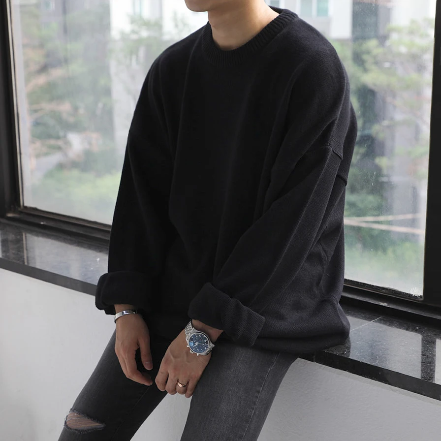 IEFB /men's wear Solid color korean style round collar sweater loose bat sleeve fashion pullover male's kintted tops 9Y3250
IEFB /men's wear Solid color korean style round collar sweater loose bat sleeve fashion pullover male's kintted tops 9Y3250